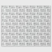 Biological Engineer Grey Wavy Text Cadeaupapier (Vlak)