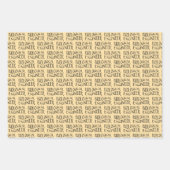 Biological Engineer Grey Wavy Text Inpakpapier Vel (Voorkant 3)