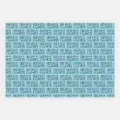 Biological Engineer Grey Wavy Text Inpakpapier Vel (Voorkant)