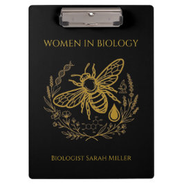 Biologie Bij & Gouden DNA Spiraal Notitieboek Klembord