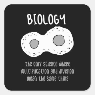 Biologie - Biologie de enige wetenschappelijke cad Vierkante Sticker