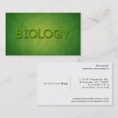 Biologie Bioloog Typografie Visitekaartjes (Voorkant / Achterkant)