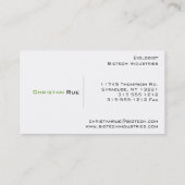 Biologie Bioloog Typografie Visitekaartjes (Achterkant)