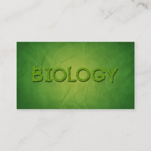 Biologie Bioloog Typografie Visitekaartjes (Voorkant)
