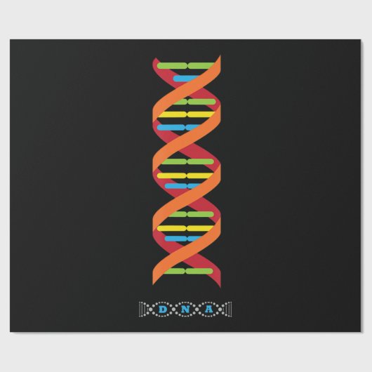 biologie dna molecule wetenschapsleraar genen cadeaupapier (Vlak)