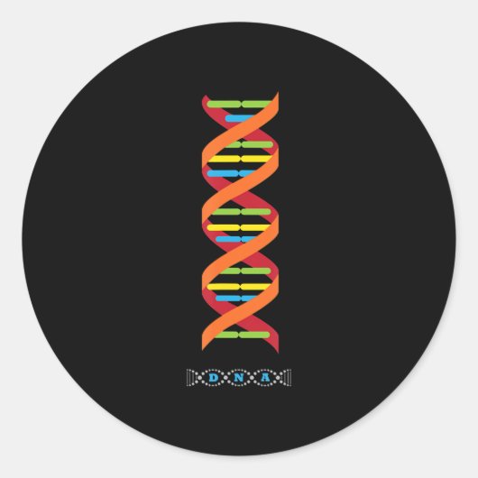 biologie dna molecule wetenschapsleraar genen ronde sticker (Voorkant)