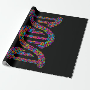 biologie-DNA-molecule woordwolkendocent Cadeaupapier
