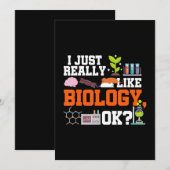 biologie docent cadeau wetenschapsstudent biologie feestdagenkaart (Voorkant / Achterkant)