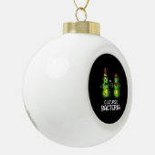 biologie gekweekte bacteriën grappige studentenwet keramische bal ornament (Links)