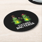 biologie gekweekte bacteriën grappige studentenwet ronde kartonnen onderzetter (Gebogen)