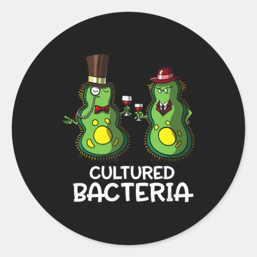 biologie gekweekte bacteriën grappige studentenwet ronde sticker (Voorkant)