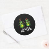 biologie gekweekte bacteriën grappige studentenwet ronde sticker (Envelop)