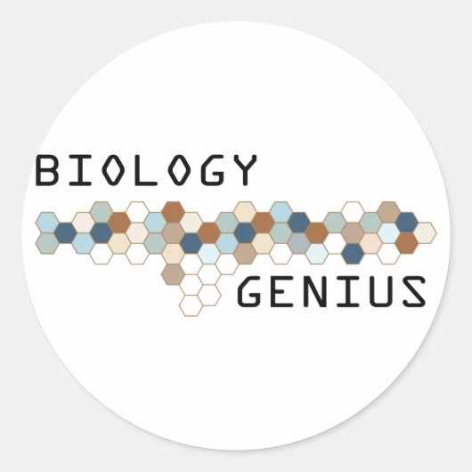 Biologie Genius Ronde Sticker (Voorkant)