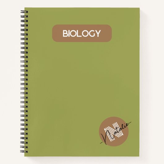 Biologie Gepersonaliseerd Onderwerp op school groe Notitieboek (Voorkant)