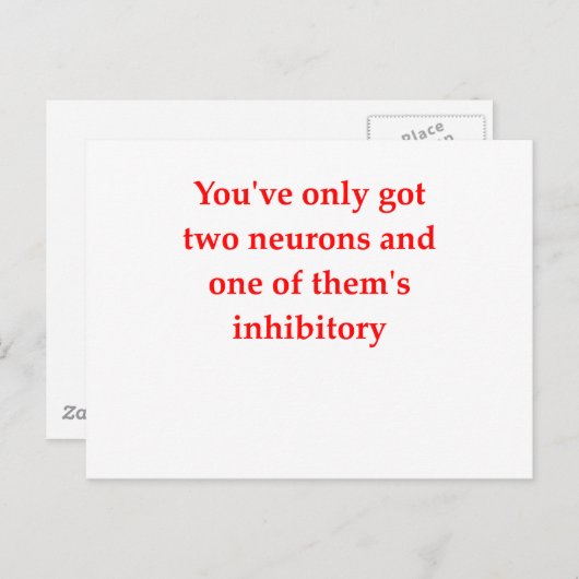 biologie grap briefkaart (Voorkant / Achterkant)