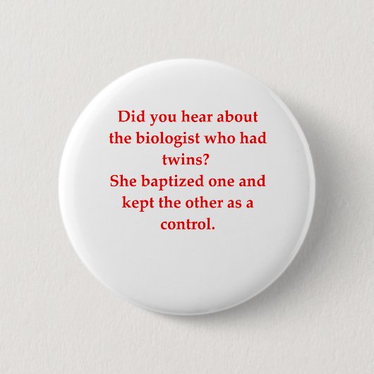 biologie grap ronde button 5,7 cm (Voorkant)