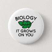 Biologie groeit op je ronde button 5,7 cm (Voorkant)