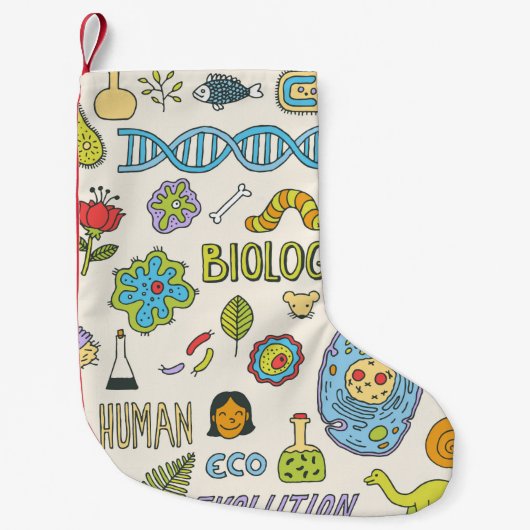 Biologie. Handgetrokken.  illustratie. Kleine Kerstsok (Voorkant)