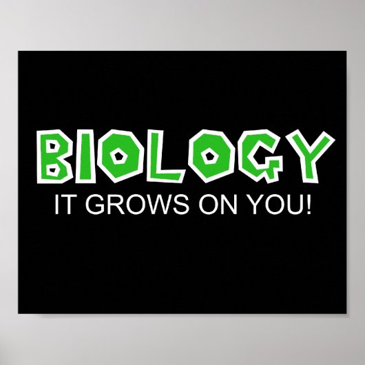 Biologie... het groeit op je! poster (Voorkant)