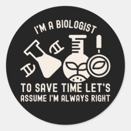 Biologie Hoofdvak, Biologie Liefhebber4 Ronde Sticker