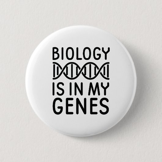 Biologie in mijn genen ronde button 5,7 cm (Voorkant)