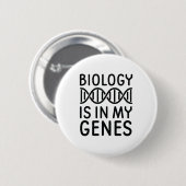 Biologie in mijn genen ronde button 5,7 cm (Voorkant /achterkant)