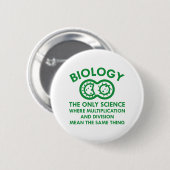 Biologie in mijn genen ronde button 5,7 cm (Voorkant /achterkant)