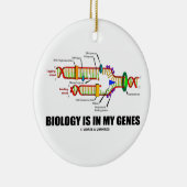 Biologie is in mijn genen (DNA-replicatie) Keramisch Ornament (Rechts)