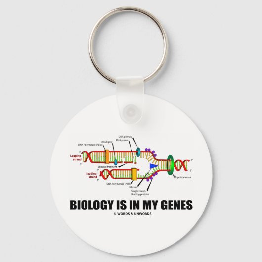 Biologie is in mijn genen (DNA-replicatie) Sleutelhanger (Voorkant)