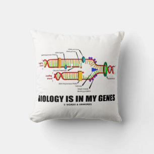 Biologie is in mijn genen DNA Replication Humor Kussen