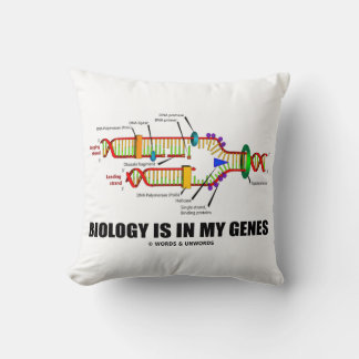 Biologie is in mijn genen DNA Replication Humor Kussen