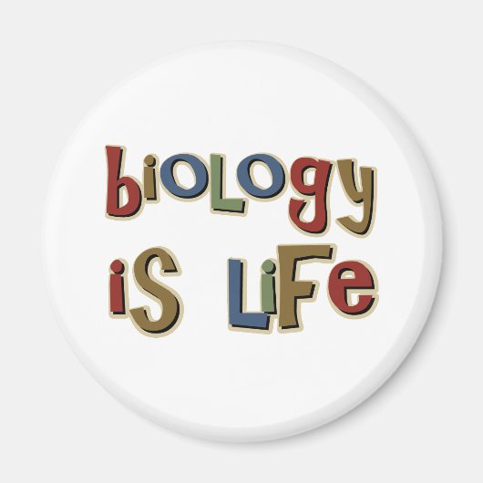 Biologie is Life Funny Pun Magneet (Voorkant)
