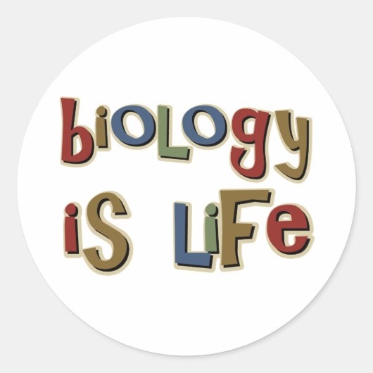 Biologie is Life Funny Pun Ronde Sticker (Voorkant)