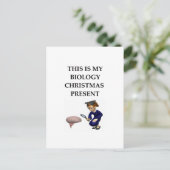 biologie-kerstgrap feestdagenkaart (Staand voorkant)