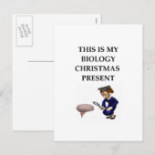 biologie-kerstgrap feestdagenkaart (Voorkant / Achterkant)