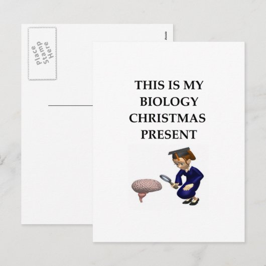 biologie-kerstgrap feestdagenkaart (Voorkant / Achterkant)