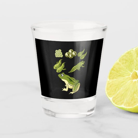Biologie - Kikkercyclus Shot Glas (Voorkant)