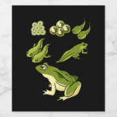 Biologie - Kikkercyclus Wijn Etiket (Enkel label)