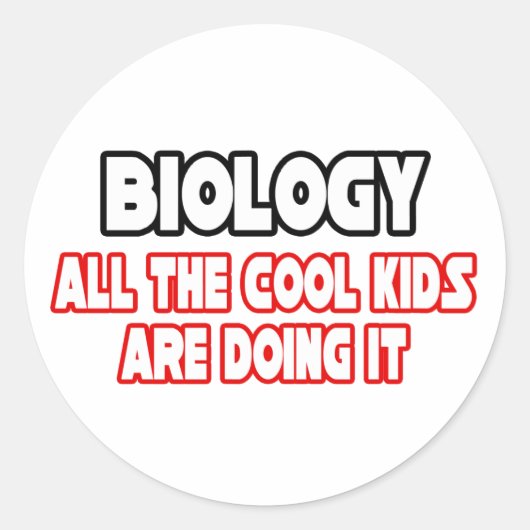 Biologie...Koel Kinderen Ronde Sticker (Voorkant)