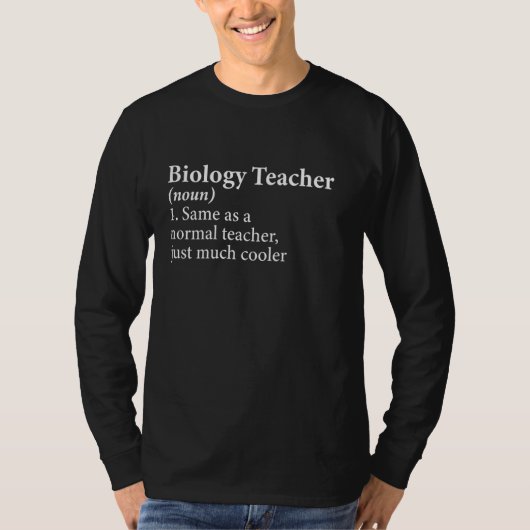 Biologie leraar definitie grappig terug naar schoo t-shirt (Voorkant)