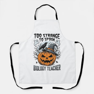 Biologie leraar Halloween shirt griezelige pompoen Schort