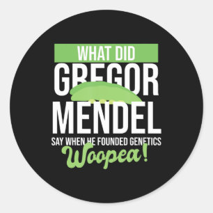 biologie leraar wetenschap grap, nerdy hu ronde sticker