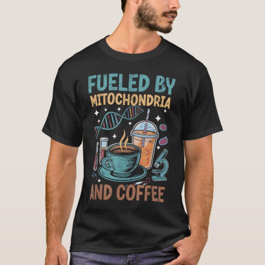 Biologie Leraar Wetenschap Mitochondria Koffie T-shirt (Voorkant)