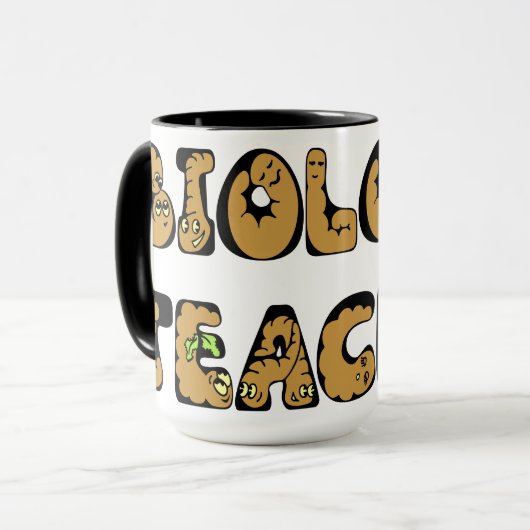 Biologie Leraar Wormen Mok (Voorkant links)