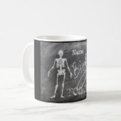Biologie Leraren Cadeau Skelet Gepersonaliseerd Koffiemok (Voorkant links)