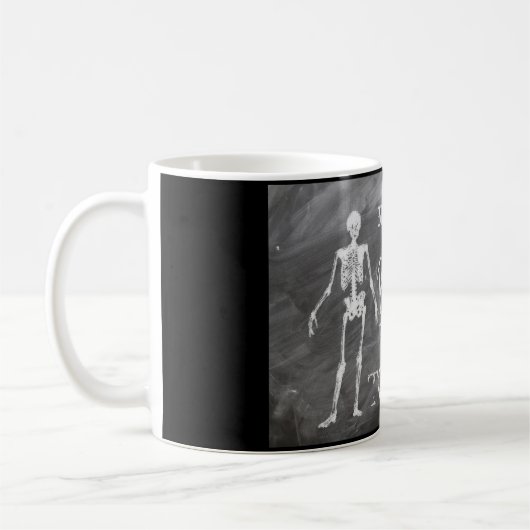 Biologie Leraren Cadeau Skelet Gepersonaliseerd Koffiemok (Links)