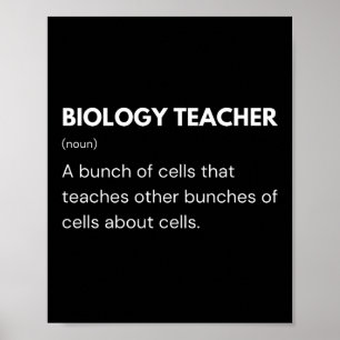 Biologie Leraren Grappige Wetenschapper Definitie Poster