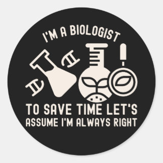 Biologie Major, Biologie Lover4 Ronde Sticker