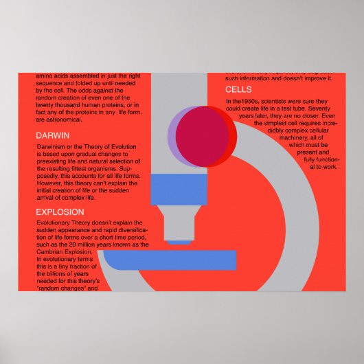 Biologie onthult geloof - vijf redenen poster (Voorkant)