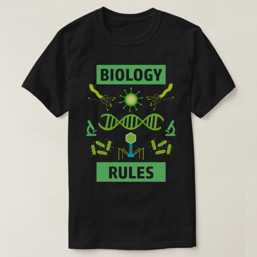 Biologie Rules Cool Science Design T-shirt (Design voorkant)
